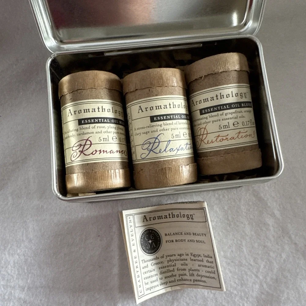 3 Crabtree Evelyn Aromathology Essential Oil Blend Restoration Romance Relax NOS